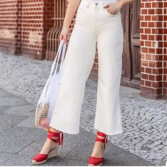 J. Crew Red Lace-Up Round-Toe Canvas Espadrilles - Picture 2 of 9